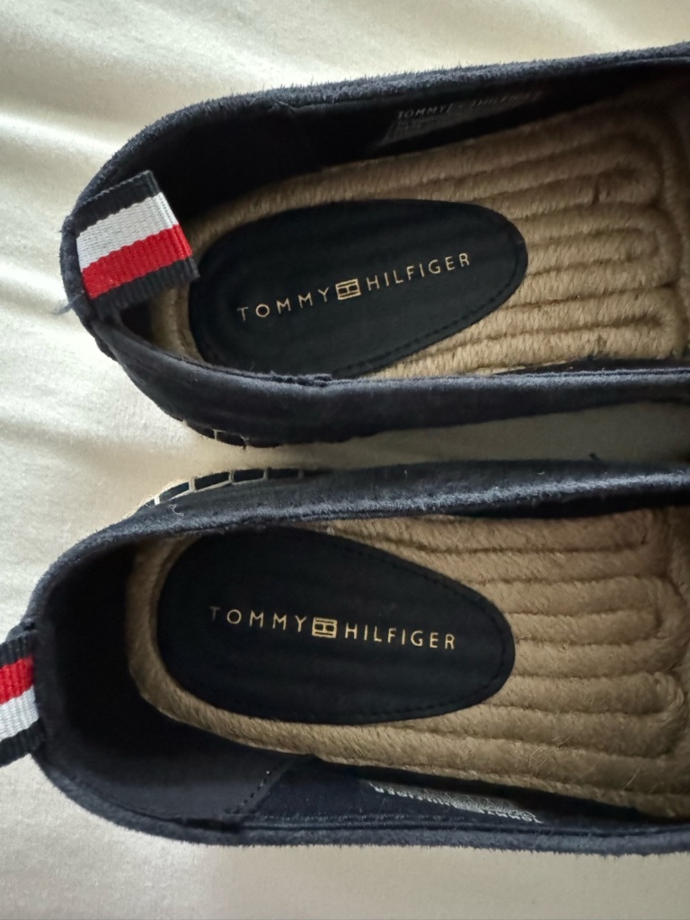 Tommy Hilfiger Navy Suede Espadrille Slip-On Loafers - Picture 3 of 7